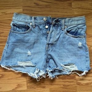 Free People high waisted jean shorts